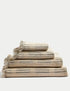 Pure Cotton Striped Fringed Towel